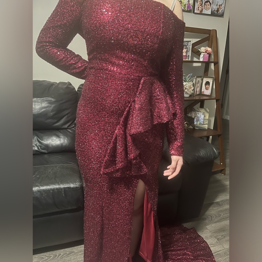 Burgundy Sequin dress